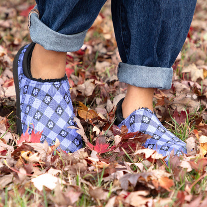 Paw Print Faux Fur Lined Slipper Shoes with Comfort Heel
