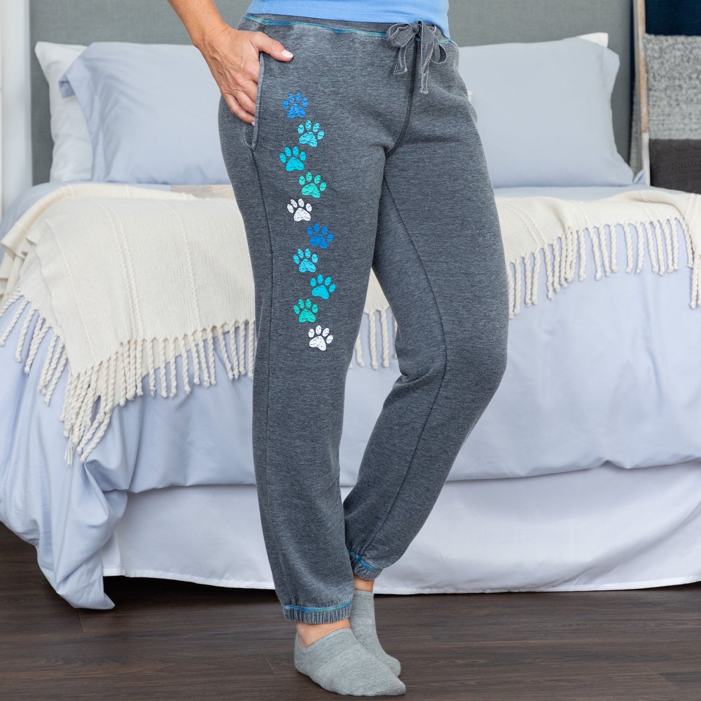 Walking Paws Burnout Sweatpants with Pockets