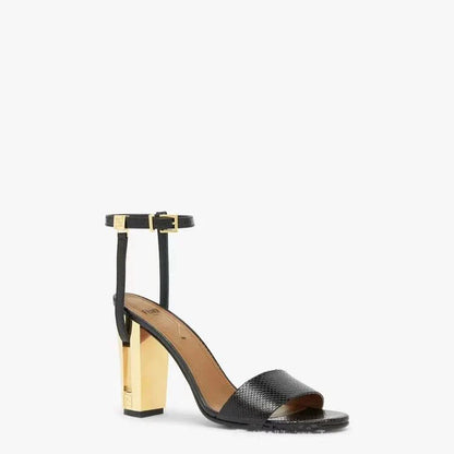 New Fashionable Thick Heel Fish Mouth Strip Sandals 1024022101