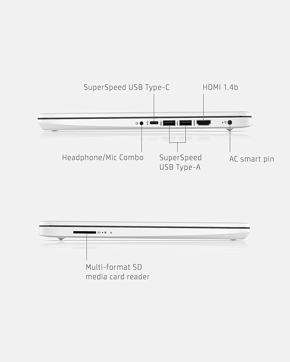 HP 2022 Stream 14" HD BrightView Laptop, Intel Celeron N4120, 16GB RAM, 64GB SSD, Intel HD Graphics, 720p Webcam, 1 Year Office 365, Gold, Win 11, 32GB Snowbell USB Card