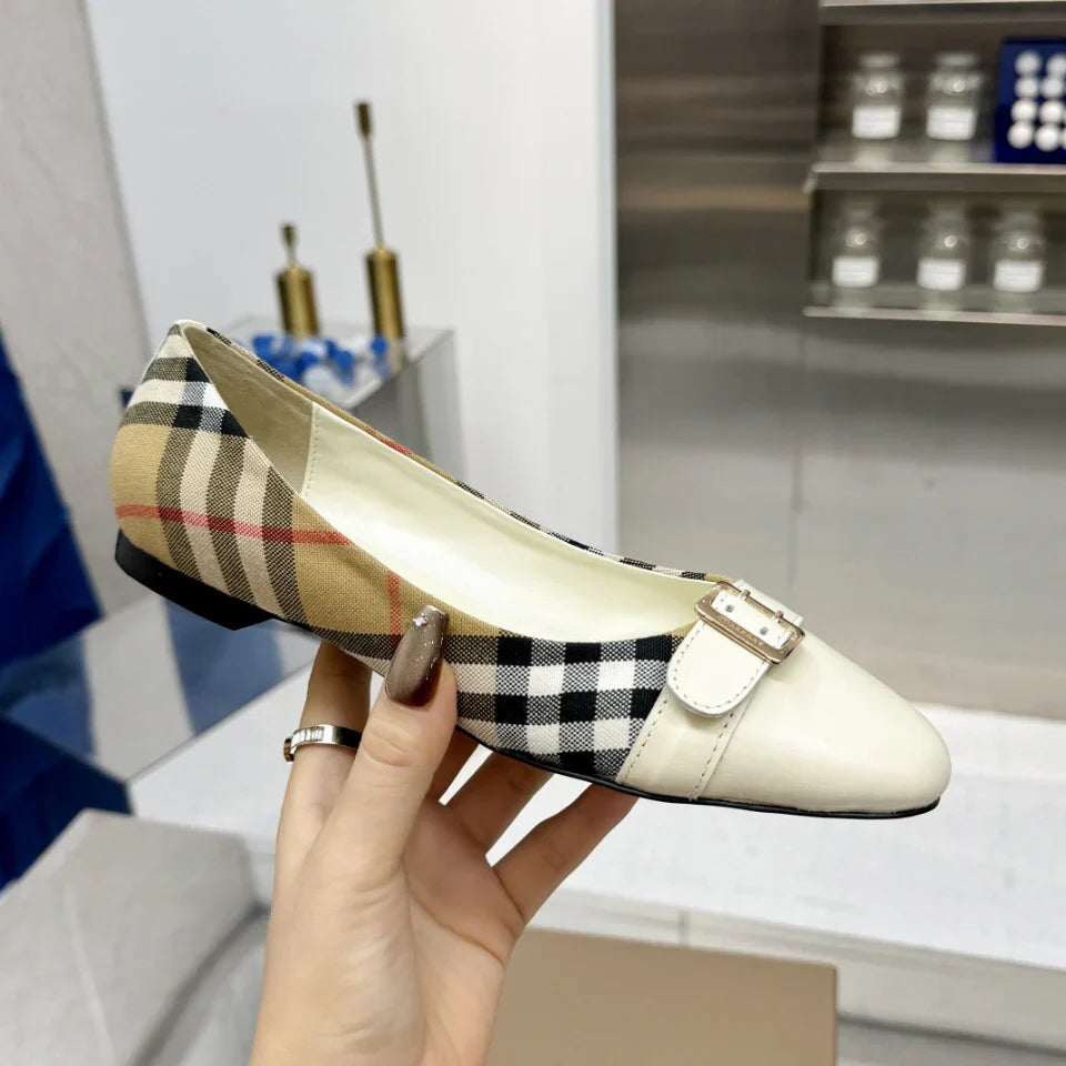 BBR Classic Plaid Flat Shoes Women 1025051619
