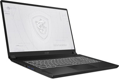 MSI WS76 Workstation Laptop: 17.3" 144Hz FHD 1080p, Intel Core i9-11900H, NVIDIA Quadro RTX A5000, 64GB, 1TB SSD, Thunderbolt 4, WiFi 6E, TPM2.0 Fingerprint, Win10 PRO, Black (11UM-468)