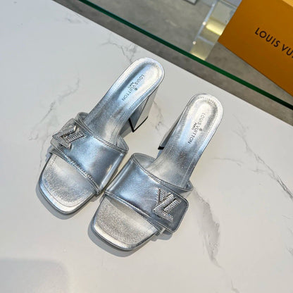 2023 spring and summer new heavy recommended all-match retro European high-heeled sandals slippers XC04062002