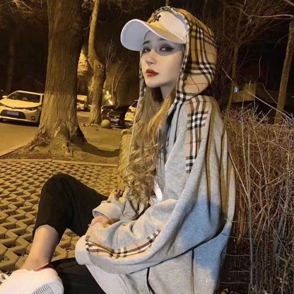 Long Sleeve Hooded Zip Cardigan Jacket 0823122601