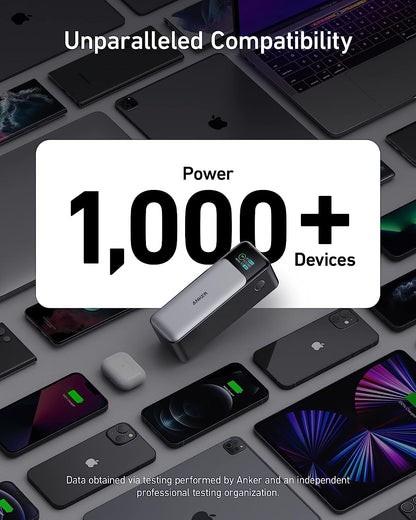 Anker 737 Power Bank (PowerCore 24K), 24,000mAh 3-Port Portable Charger with 140W Output, Smart Digital Display, Compatible with iPhone 14/13 Series, Samsung, MacBook, Dell, AirPods, and More