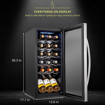 🔥Hot Sale Now🔥 18 Bottle Compressor Wine Refrigerator with Lock