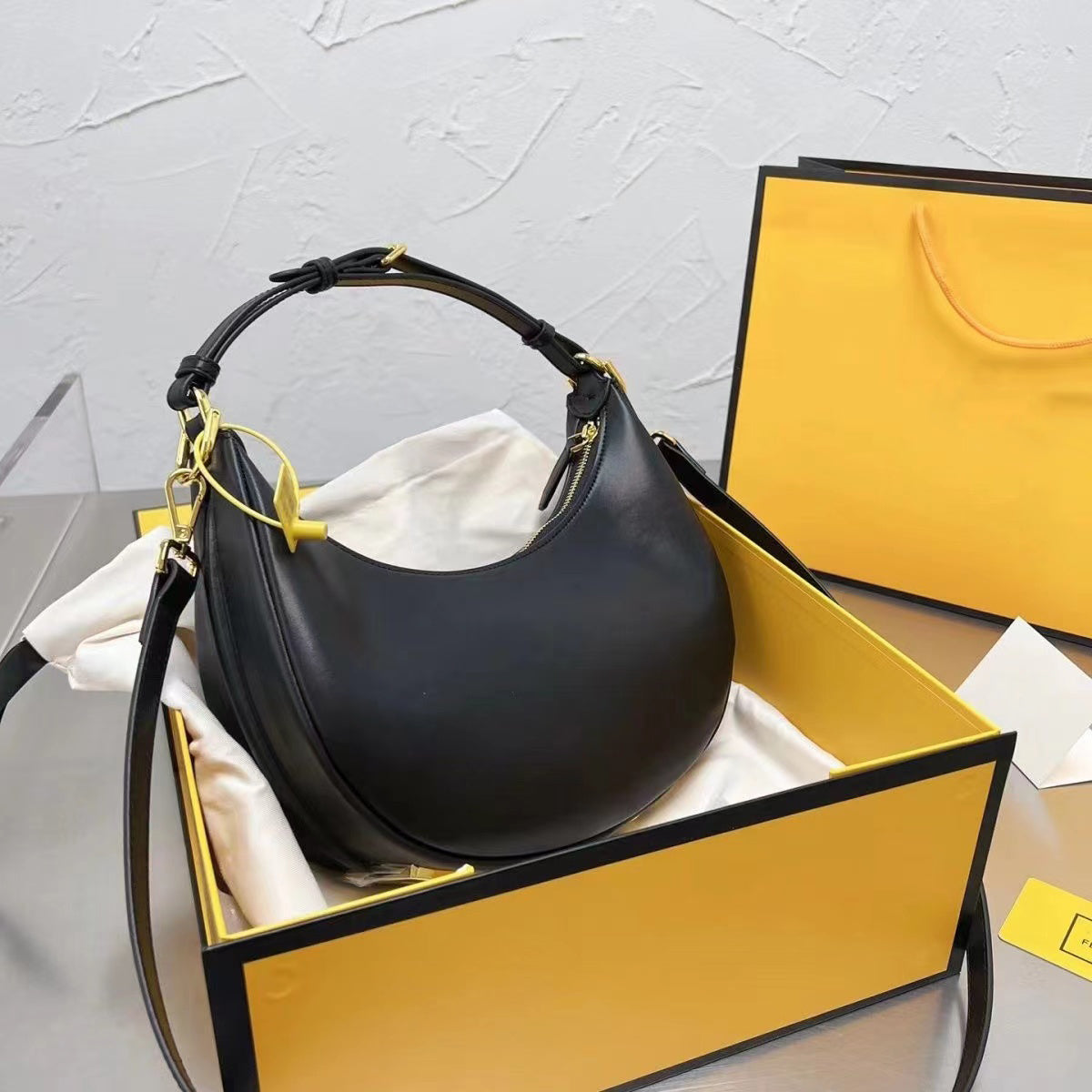 F Logo latest Hobo bag crescent bag