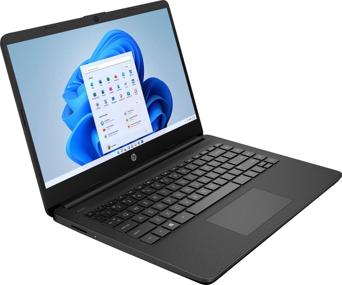 HP 2022 Stream 14" HD BrightView Laptop, Intel Celeron N4120, 16GB RAM, 64GB SSD, Intel HD Graphics, 720p Webcam, 1 Year Office 365, Gold, Win 11, 32GB Snowbell USB Card