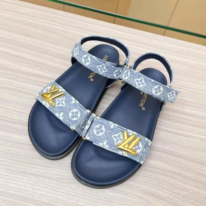 New V logo 5 colors printed sandals fashion casual beach sandals XC04051806