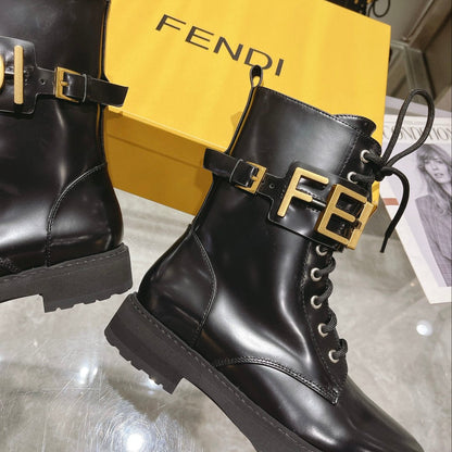 F Metal Accessories Women's Shiny Martin Boots XC0424100807