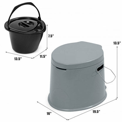 Portable Travel Toilet with Paper Holder for Camping Indoor Outdoor