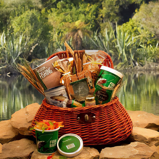 Fisherman's Fishing Creel Gift Basket - Large