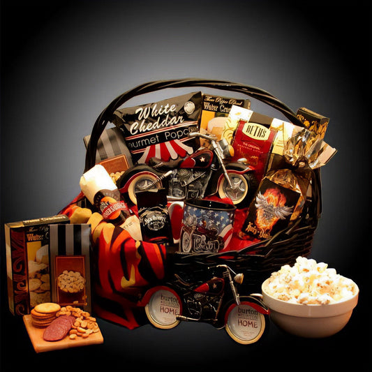 He's A Motorcycle Man Gift Basket