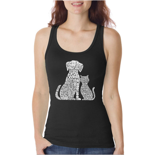 Dogs and Cats  - Women's Word Art Tank Top
