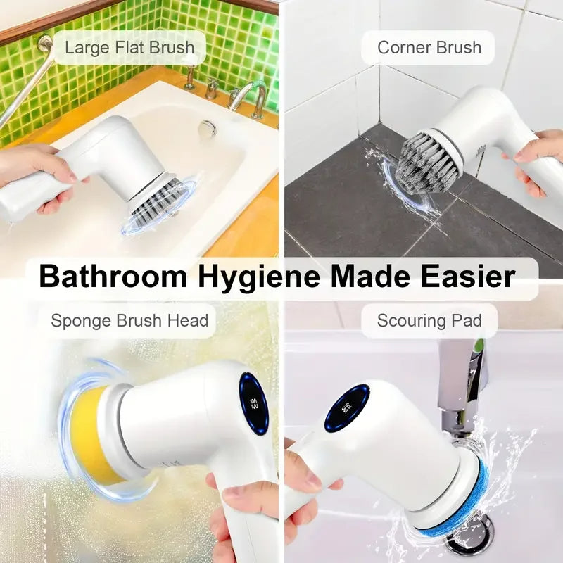 Multifunctional Electric Cleaning Brush - Wireless Portable Home Cleaning Tool for the Lazy