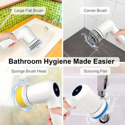 Multifunctional Electric Cleaning Brush - Wireless Portable Home Cleaning Tool for the Lazy