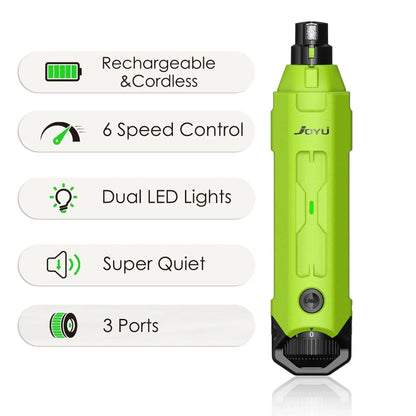 Electric Dog Nail Grinder | 6 Speeds | Ultra Quiet & Rechargeable | Painless Grooming