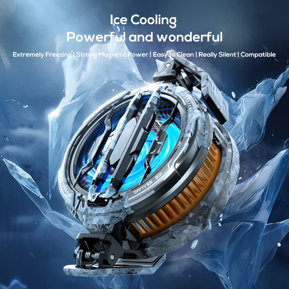 Magnetic&Rear Clip Phone Cooler 7-Color Illumination