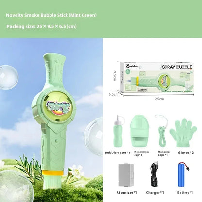 Smoke Bubble Machine Elastic Bubble Nebulizer with Magic Smoke Effect