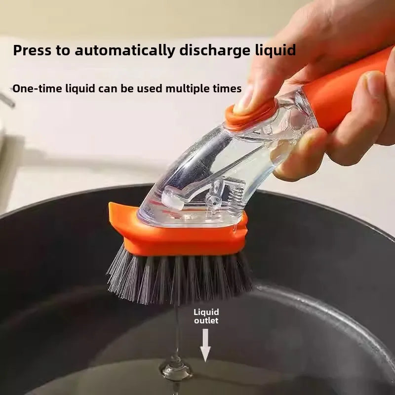 Household kitchen washing splash proof pot brush, multifunctional dormitory kitchen brush