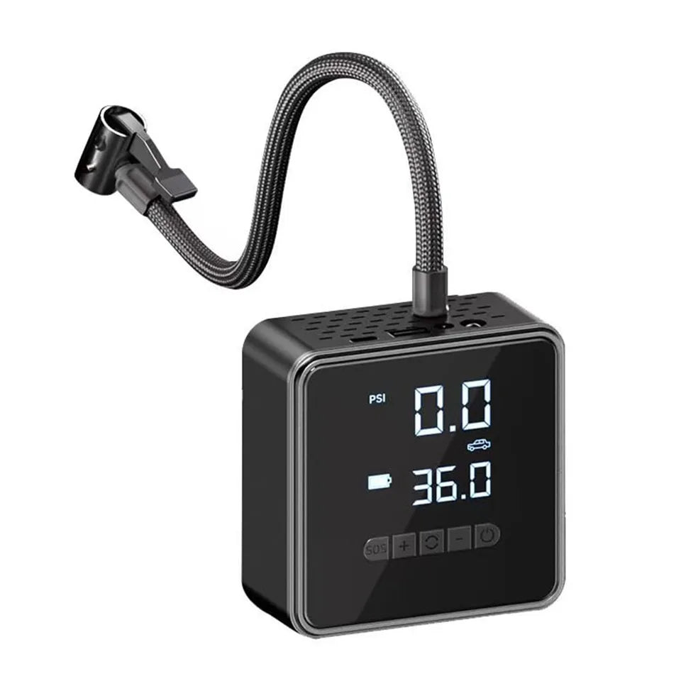 Tire inflator with integrated LED lights, meeting the fast inflation needs for outdoor adventures