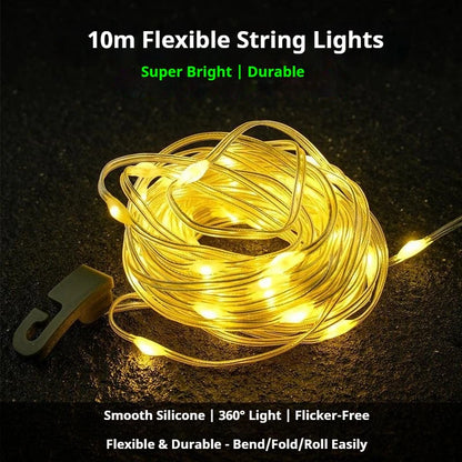 10 meter USB rechargeable LED camping light