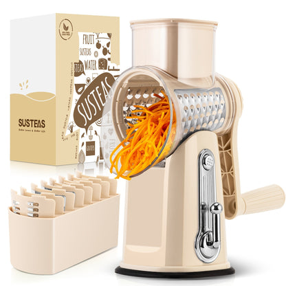 Hand-held Rotary Cheese Grinder｜Vegetable Chopper, Non-Electric Tool