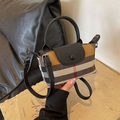 New casual retro plaid mini square bag PD042025051906