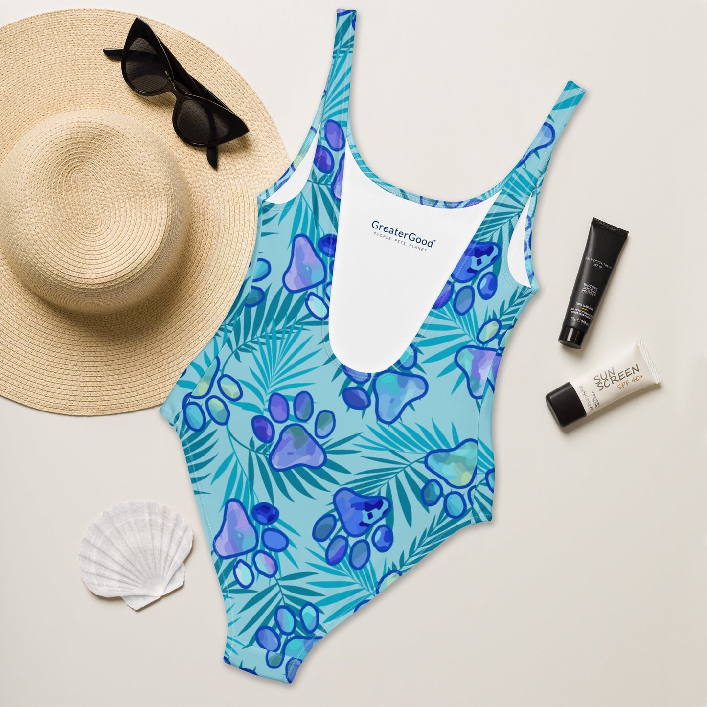Paws & Palms One-Piece Swimsuit