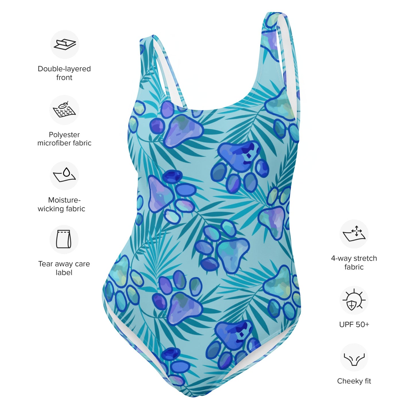 Paws & Palms One-Piece Swimsuit