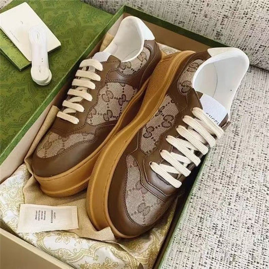 G logo fashion luxury Brown sneakers-W
