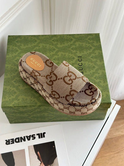 New Women's Straw Platform Slippers 1024041826