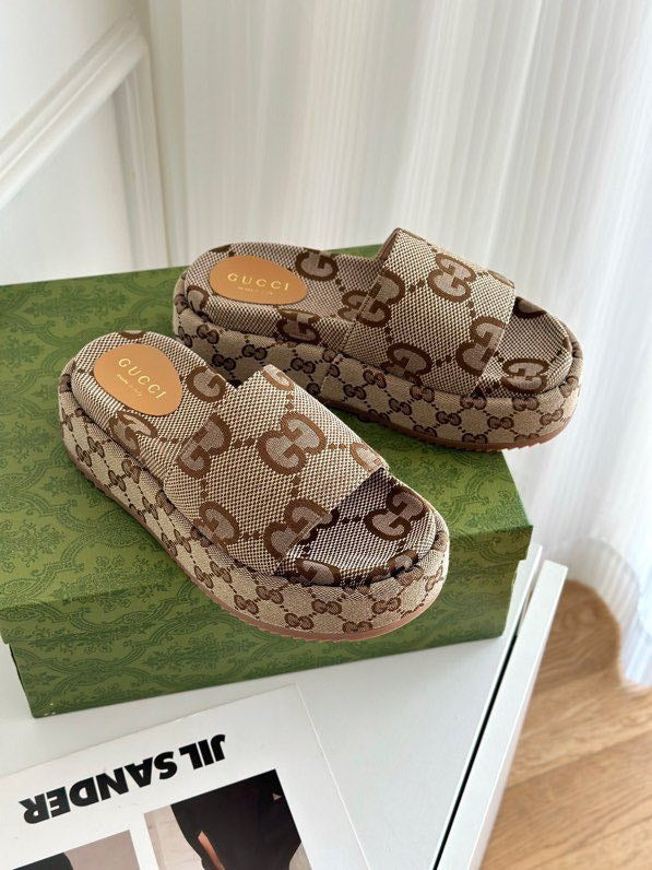 New Women's Straw Platform Slippers 1024041826