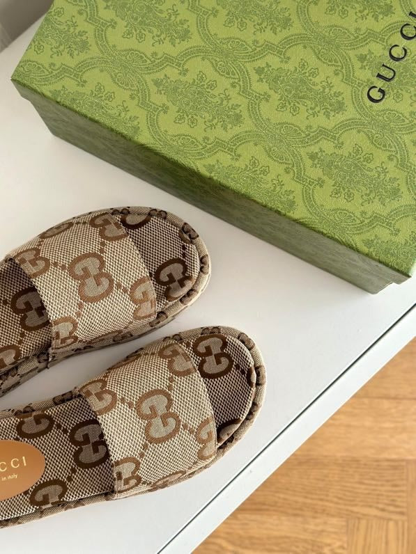 New Women's Straw Platform Slippers 1024041826