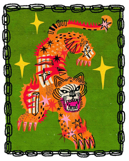 Tiger In Green