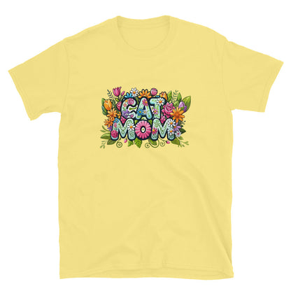 Cat Mom Flower Fun T-Shirt