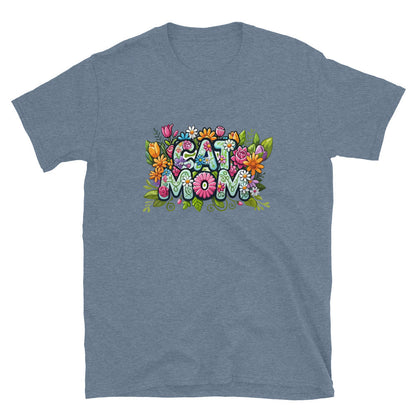 Cat Mom Flower Fun T-Shirt