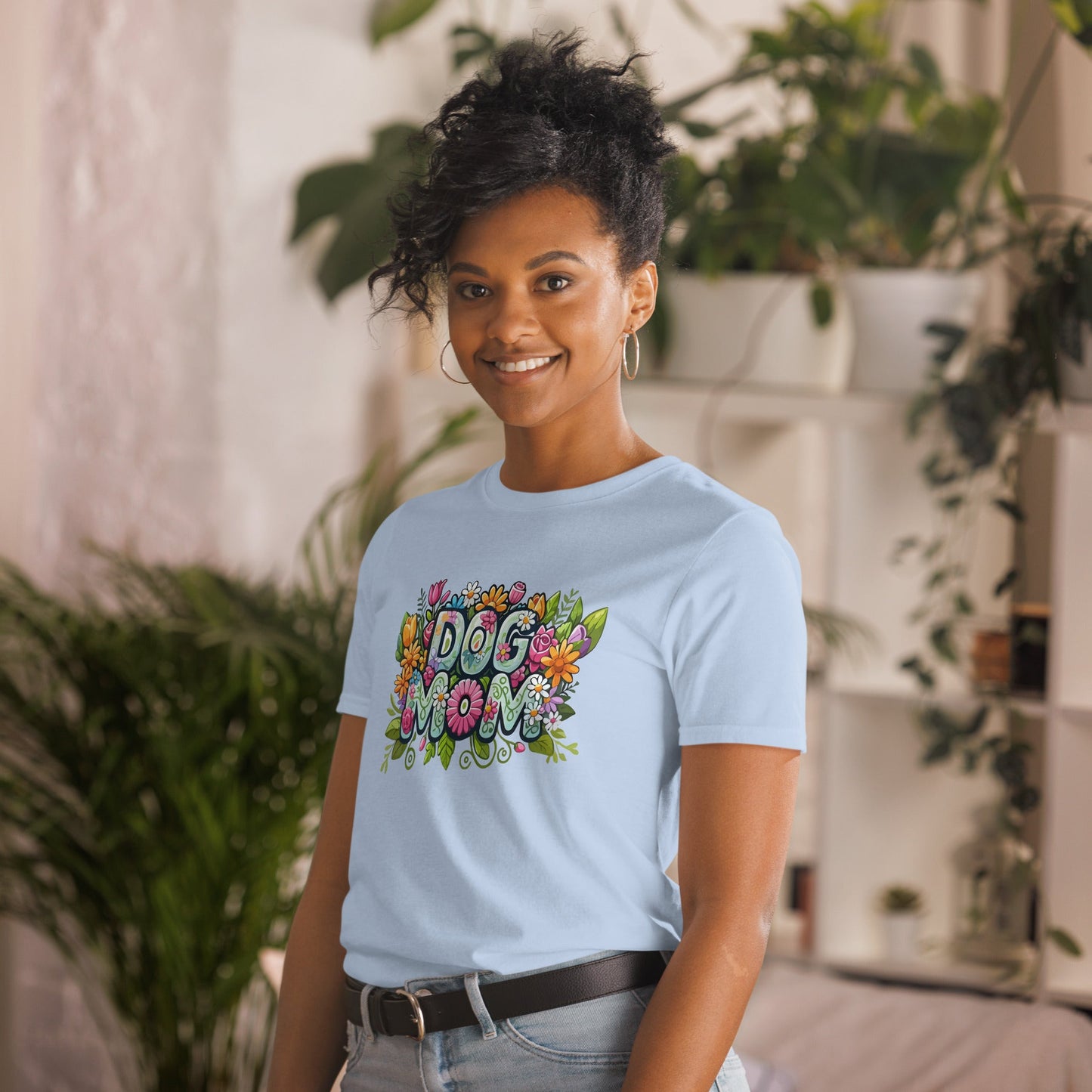 Dog Mom Flower Fun T-Shirt