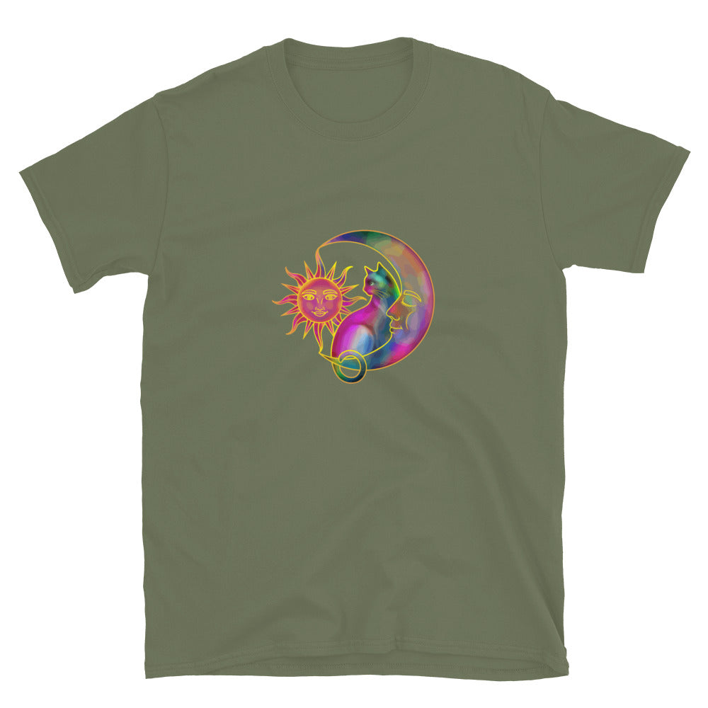 Sweet Sun & Moon With Cat T-Shirt