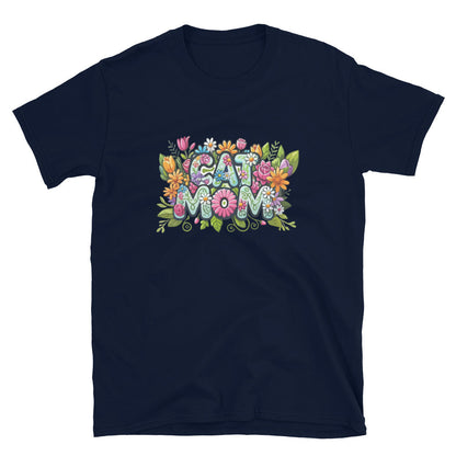 Cat Mom Flower Fun T-Shirt