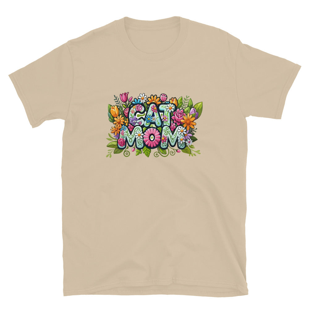 Cat Mom Flower Fun T-Shirt
