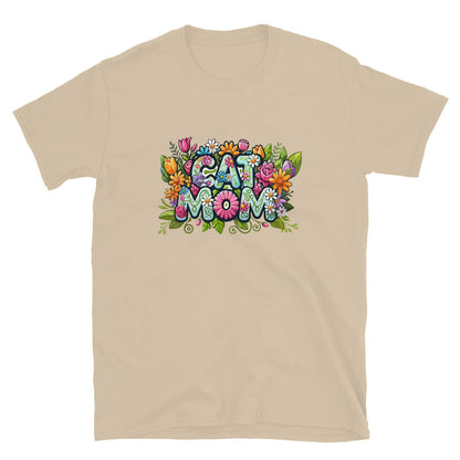 Cat Mom Flower Fun T-Shirt