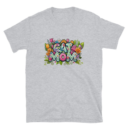 Cat Mom Flower Fun T-Shirt