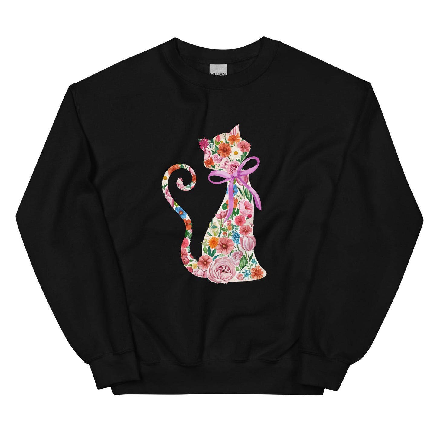 Springtime Flower Cat Crewneck Sweatshirt