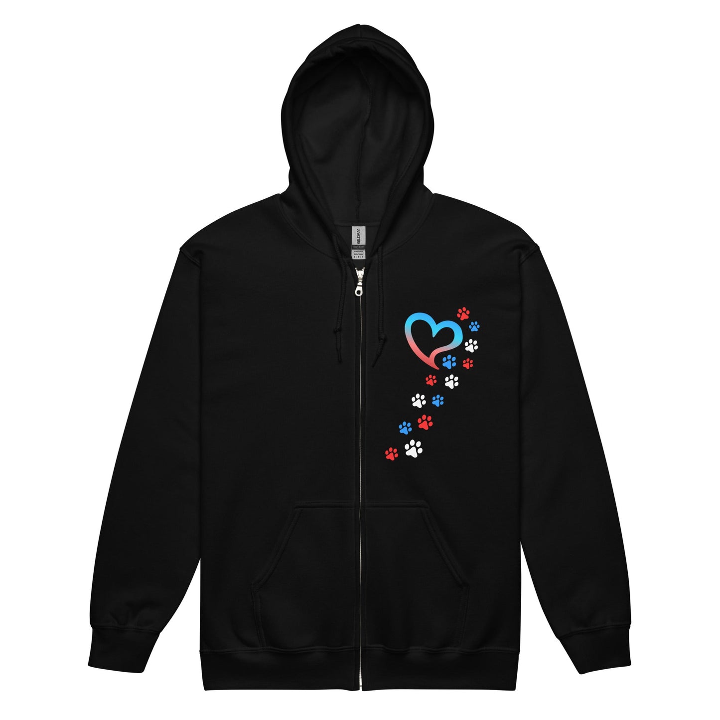 Americana Paws To My Heart Zip Hoodie