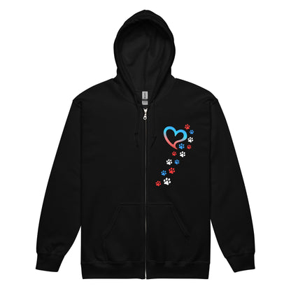 Americana Paws To My Heart Zip Hoodie