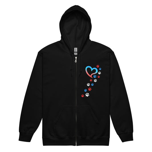 Americana Paws To My Heart Zip Hoodie