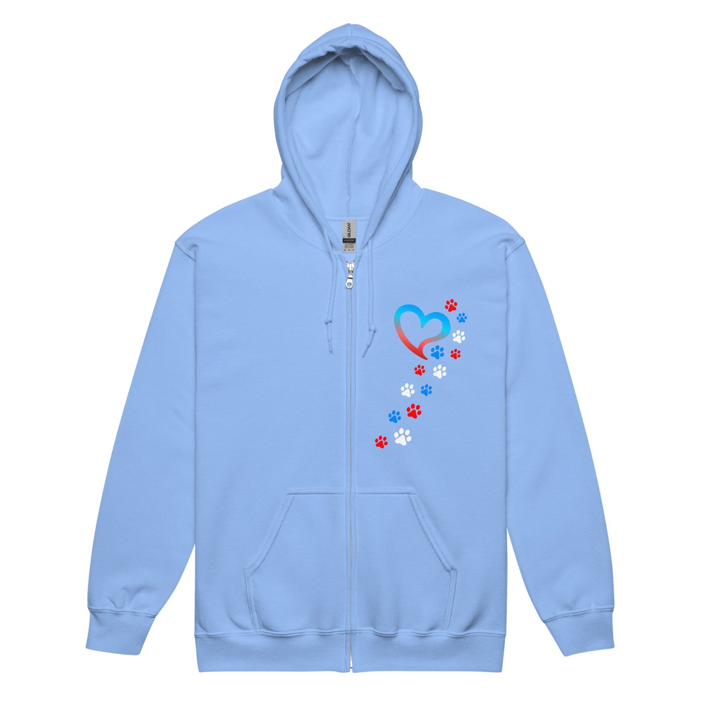 Americana Paws To My Heart Zip Hoodie
