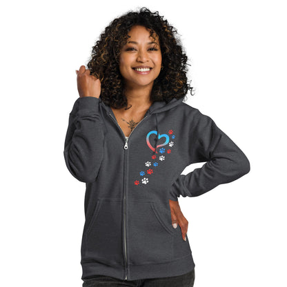 Americana Paws To My Heart Zip Hoodie