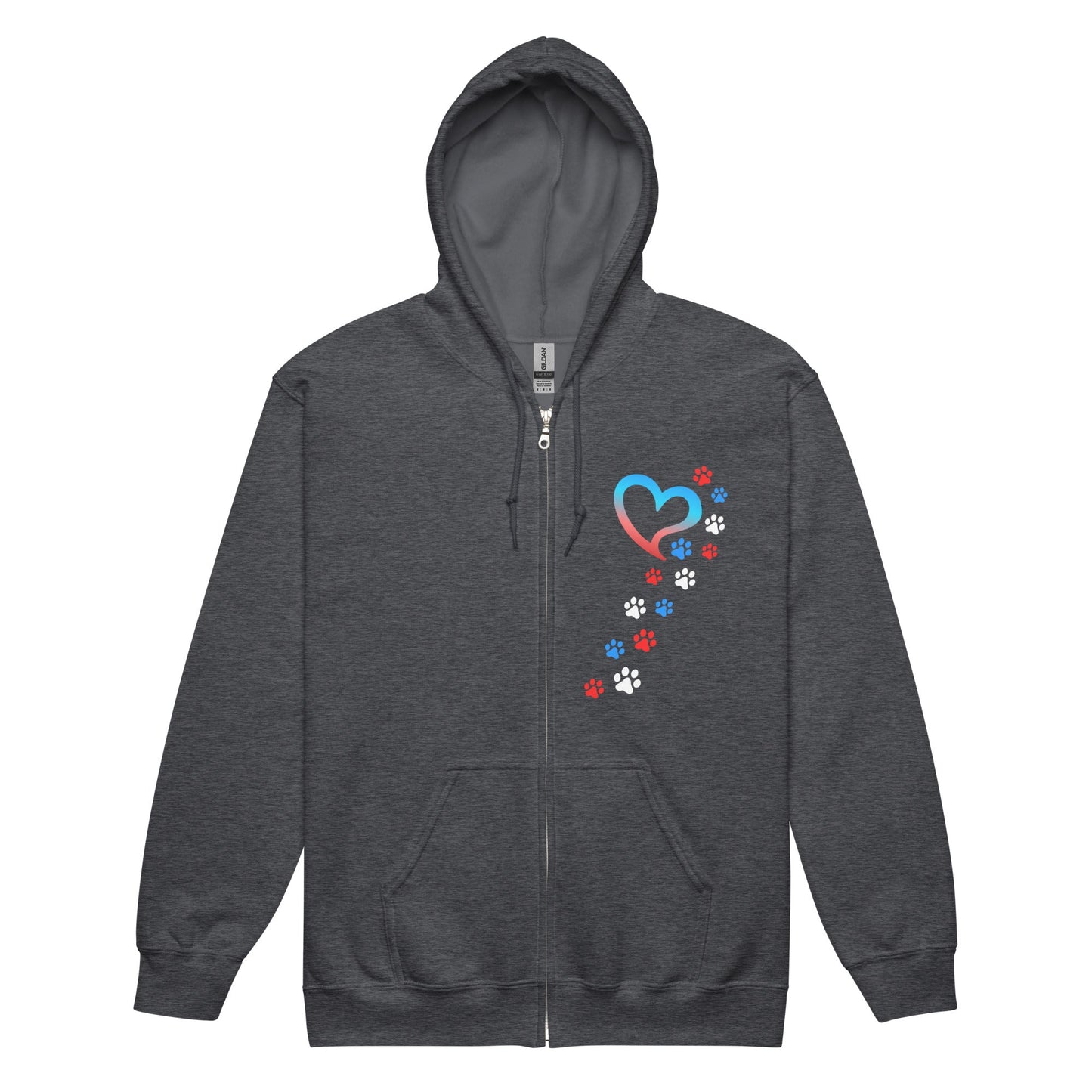 Americana Paws To My Heart Zip Hoodie
